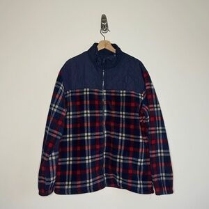 Chaps Full Zip Plaid Jacket  Size Large